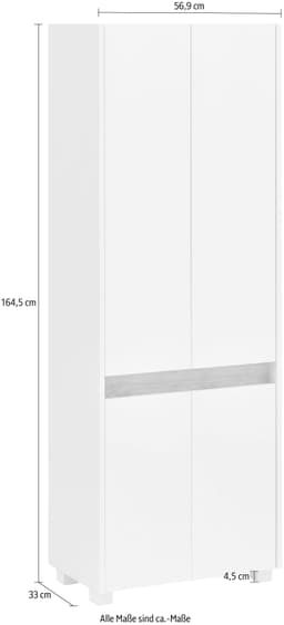 Schildmeyer Hochschrank Cosmo | Weiß