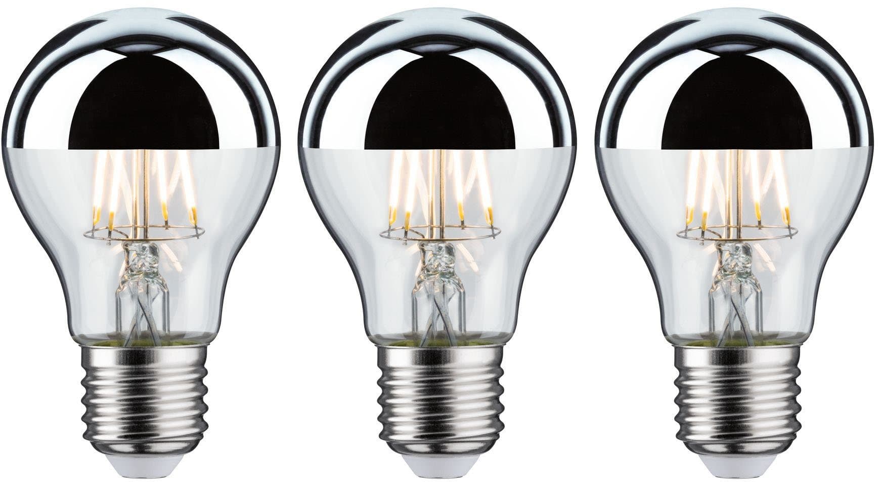 Paulmann LED-Leuchtmittel 3er Pack | Silber