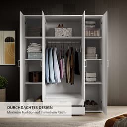 Schlafkontor Kleiderschrank Karl | Weiß