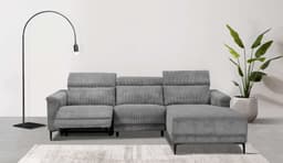 OTTO home Ecksofa LUND Cord | Grau