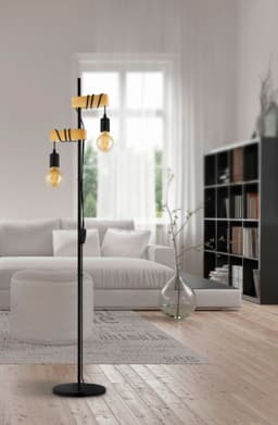 EGLO Stehlampe TOWNSHEND | Schwarz