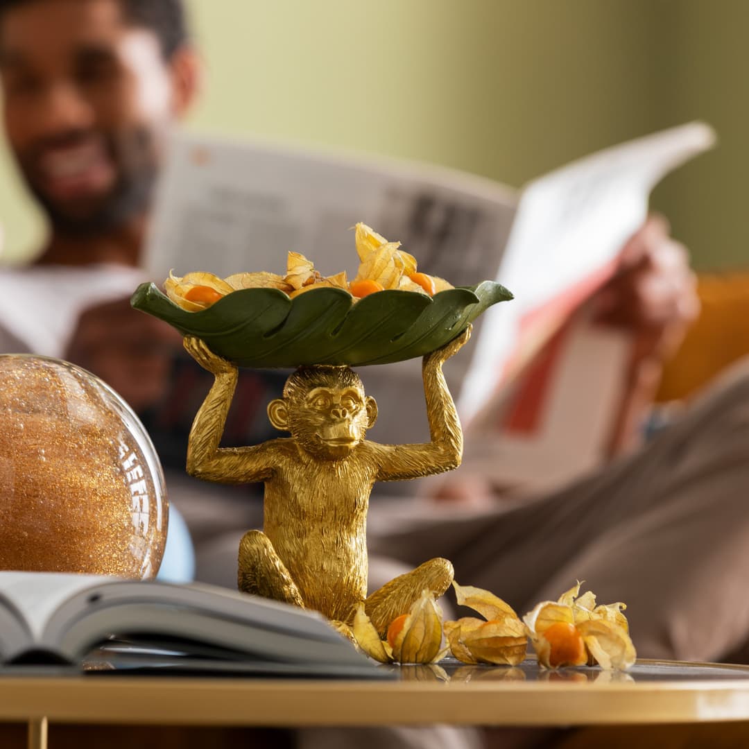 Kare Design Dekoschale Banana Leaf | Gold
