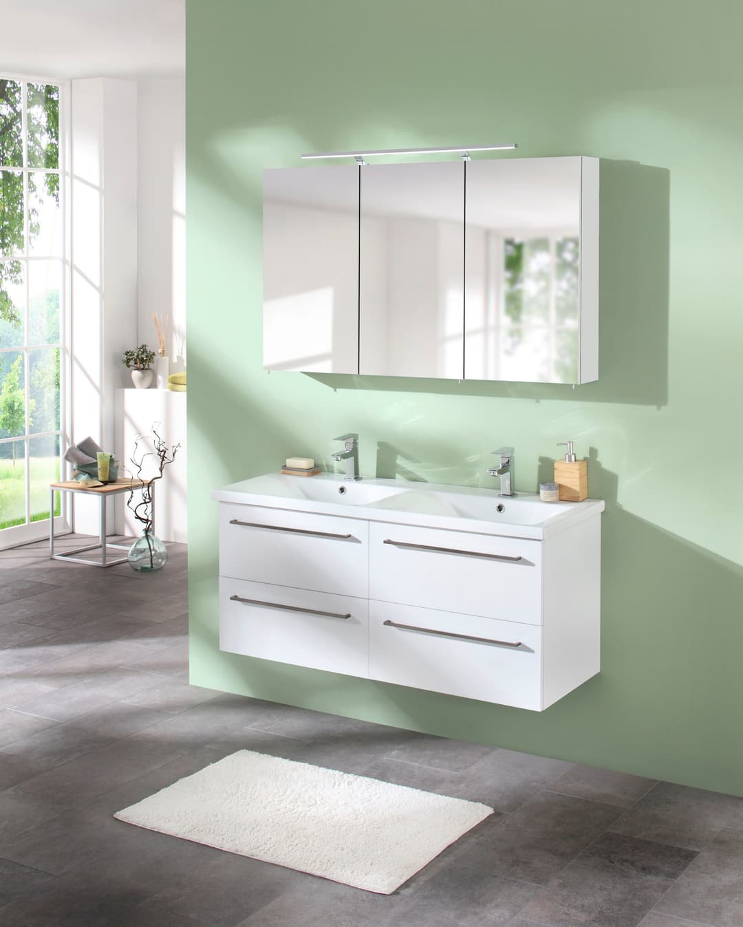 welltime Spiegelschrank Torino | Weiß