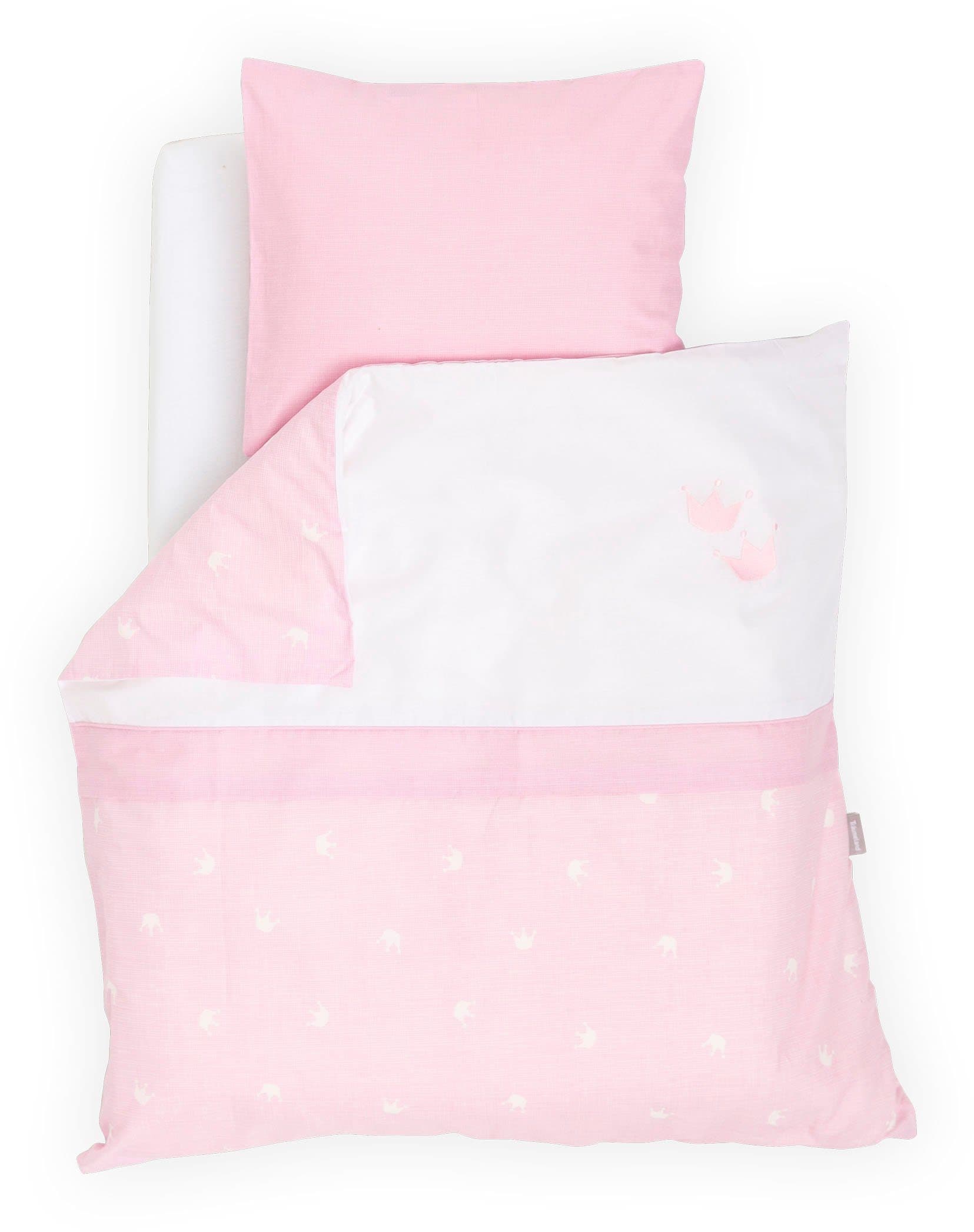 Träumeland Babybettwäsche Krone | Rosa