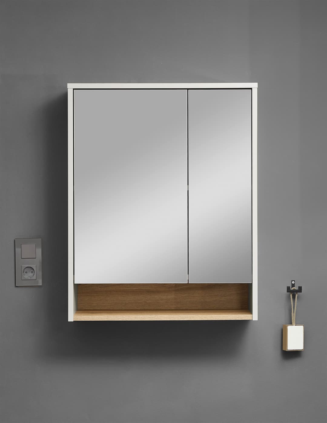 BASIC by Balculina Spiegelschrank Linea | Braun