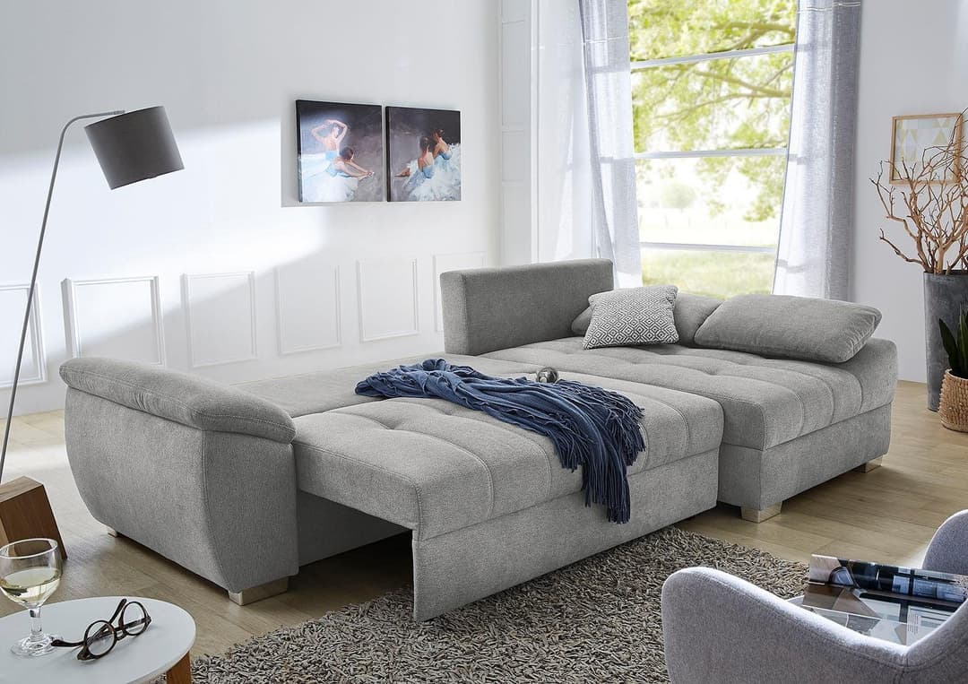 Jockenhöfer Gruppe Ecksofa Alster | Grau