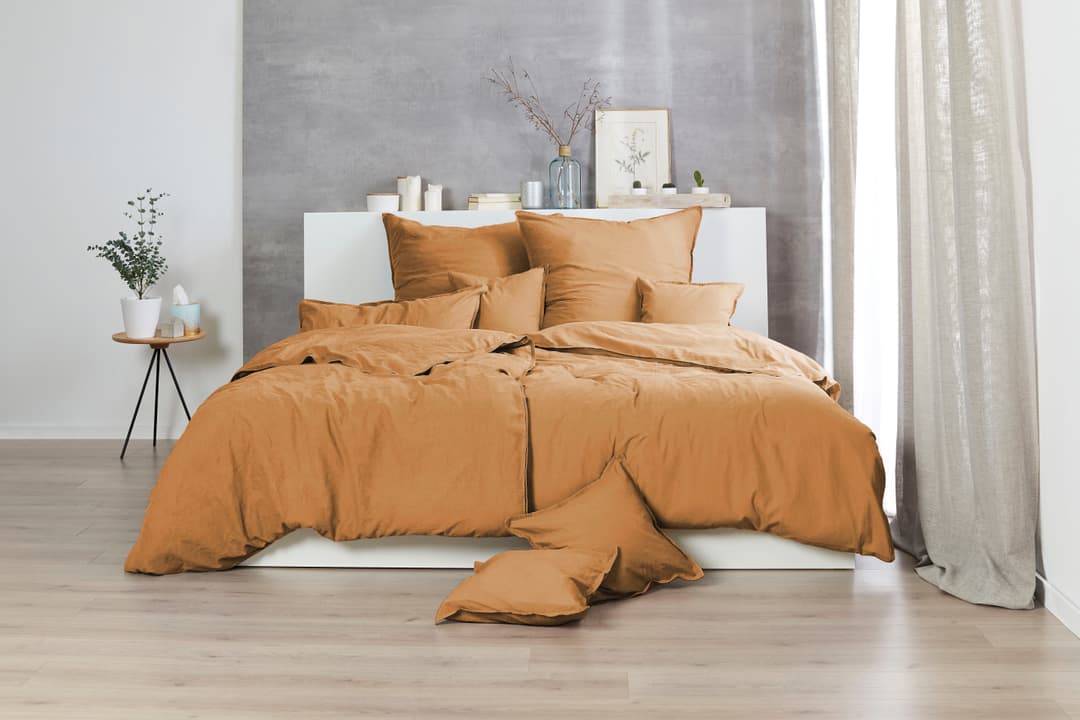 Primera Bettwäsche Stone-Washed | Orange