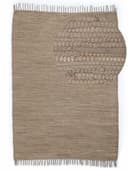 carpetfine Teppich Kelim Chindi uni | Braun