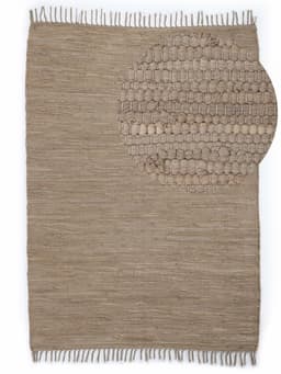 carpetfine Teppich Kelim Chindi uni | Braun