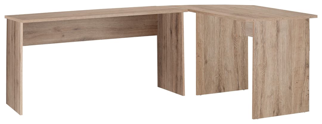FMD Eckschreibtisch Tiell | Holztöne