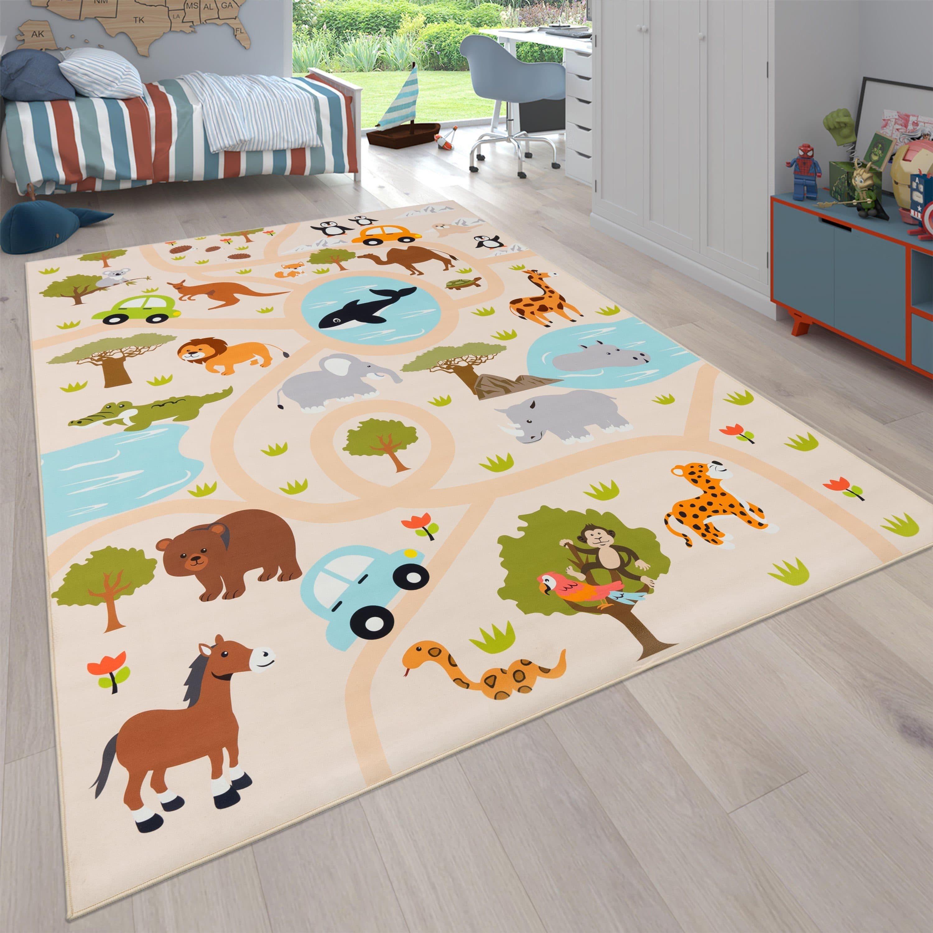 Paco Home Kinderteppich Bino 580 | Mehrfarbig
