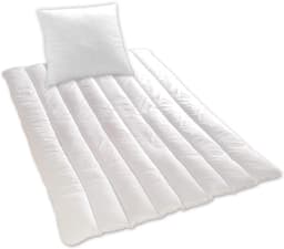 KBT Bettwaren Sleep and Dream Bettdecke und Kopfkissen Set | Weiß