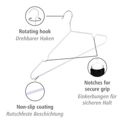 WENKO Kleiderbügel Sascha | Weiß