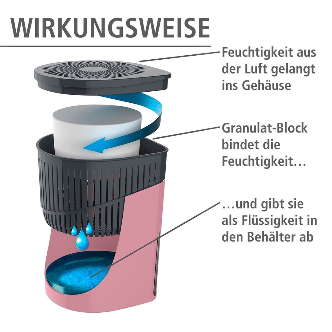 WENKO Luftentfeuchter Drop | Rosa
