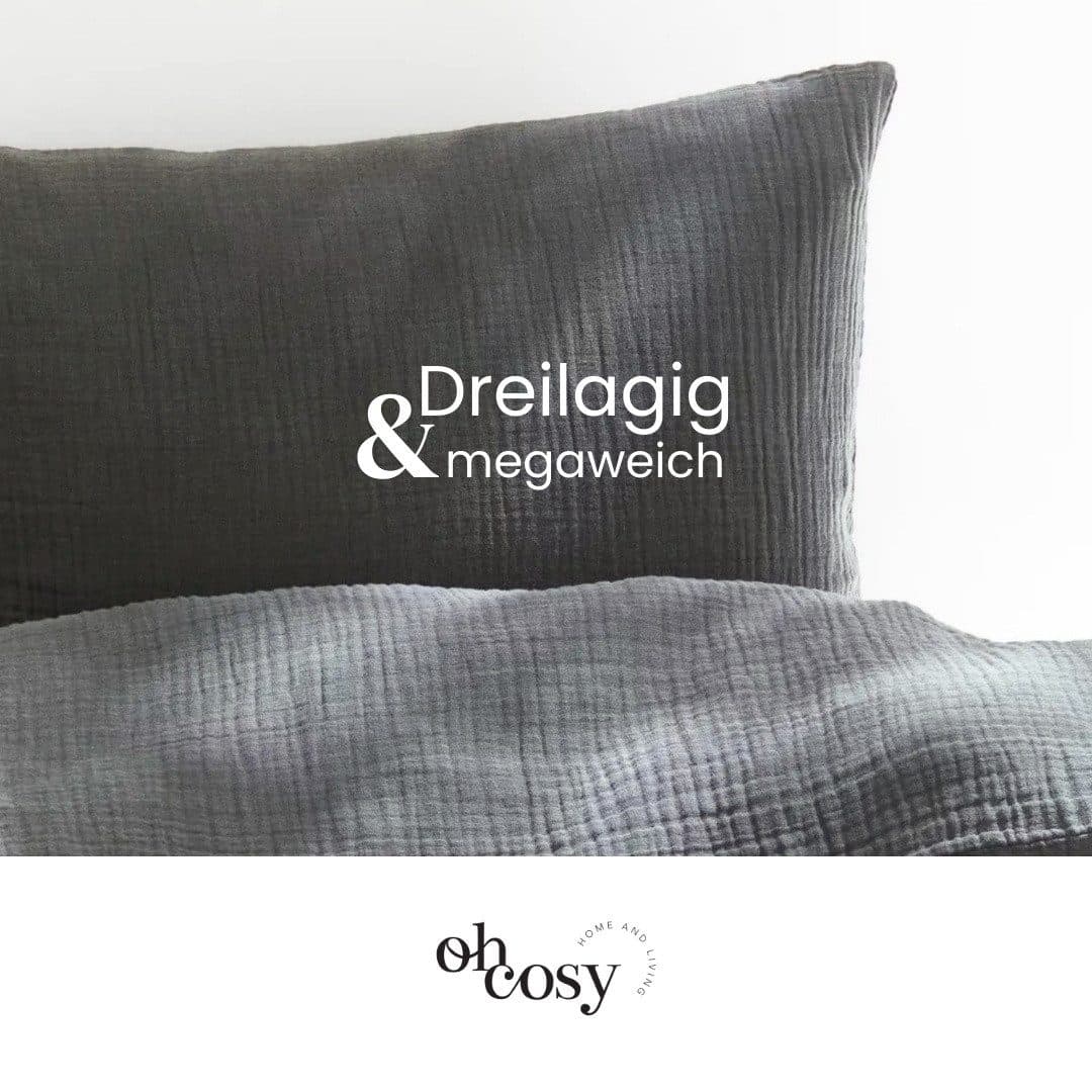 Oh cosy Bettwäsche Sally | Grau