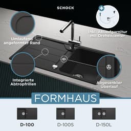 Schock Granitspüle COMO D-100 | Schwarz