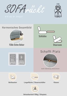 Jockenhöfer Gruppe Schlafsofa Calli | Grau