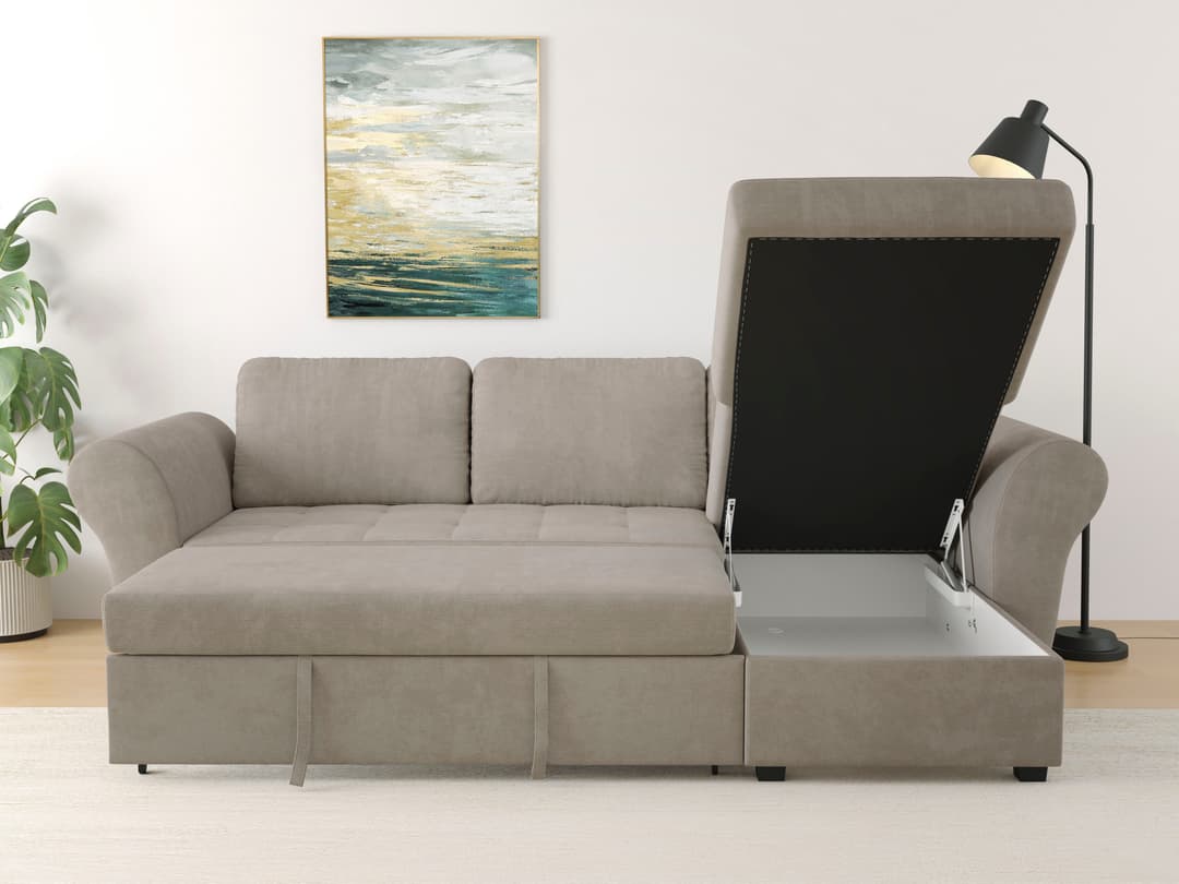 Trends by HG Ecksofa Lasse L-Form | Braun