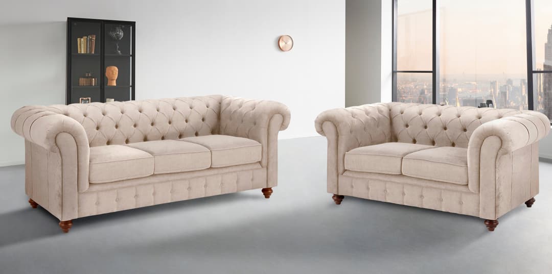Home affaire Sitzgruppe Chesterfield | Beige