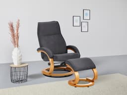 Home affaire Relaxsessel mit Hocker PARIS | Grau