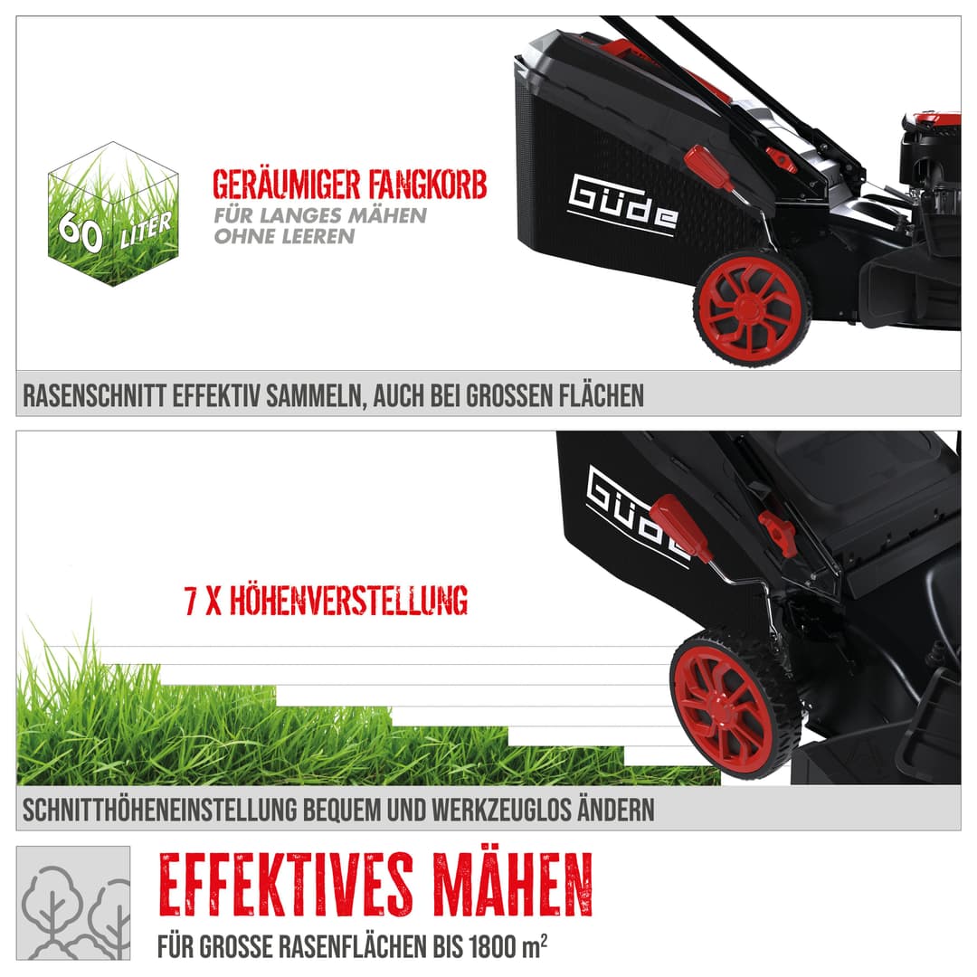 Güde Benzinrasenmäher »Big Wheeler 514.9 R« | Schwarz