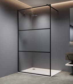welltime Walk-in-Dusche Walk-In Foggy Black | Schwarz