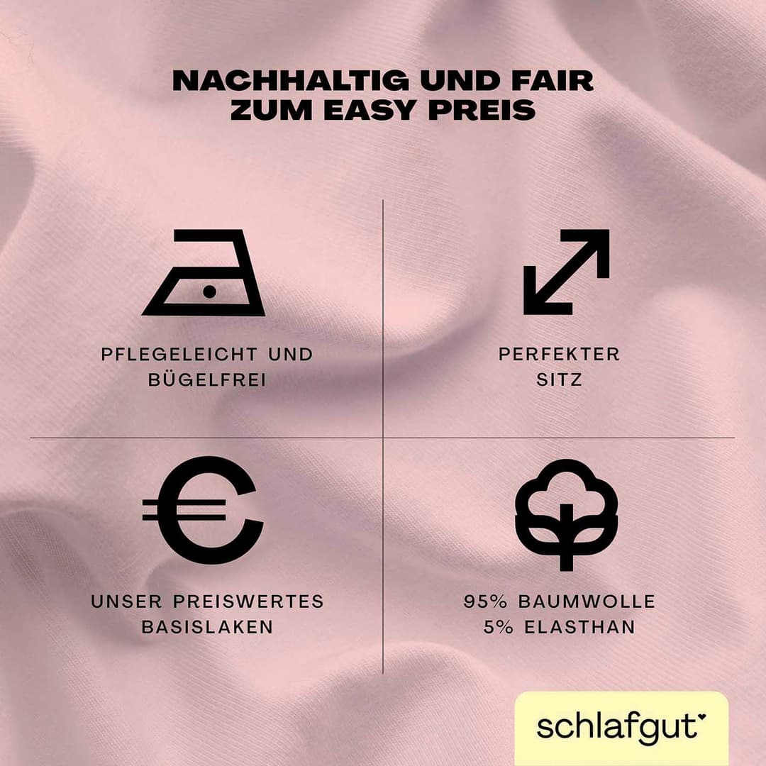 Schlafgut EASY JERSEY ELASTHAN Spannbettlaken | Lila