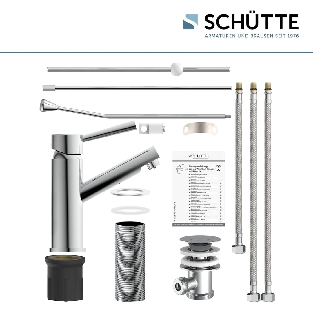 Schütte Cornwall Waschtischarmatur | Silber