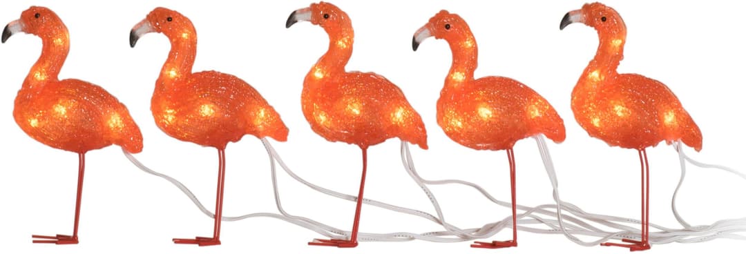 Konstsmide Dekoobjekt Flamingos für Außen | Orange