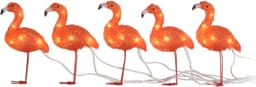 Konstsmide Dekoobjekt Flamingos für Außen | Orange