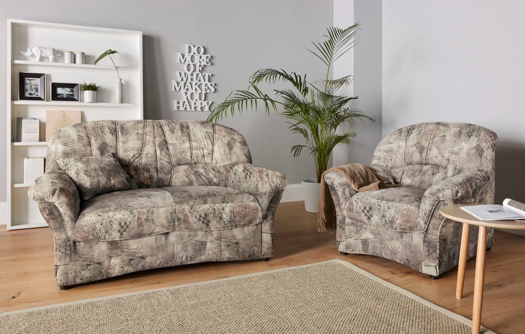 DOMO collection 2-Sitzer Bahia Couch | Braun