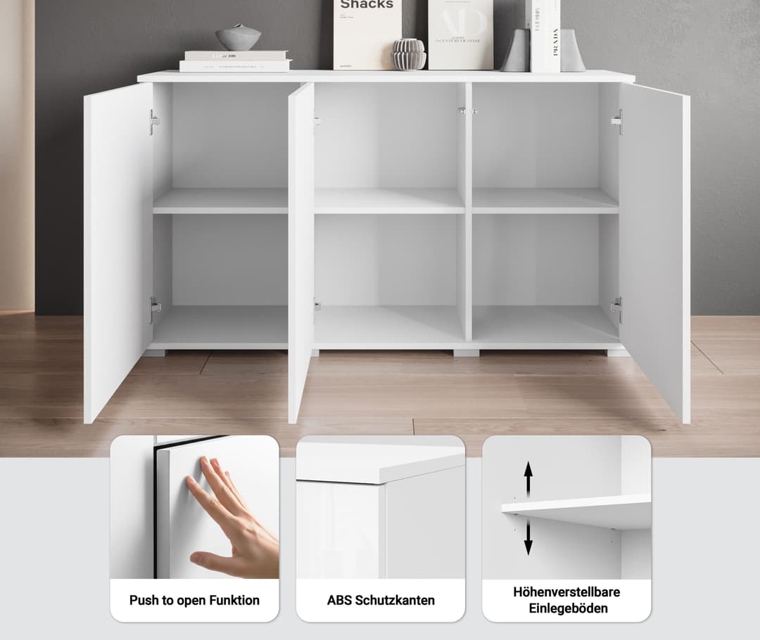OTTO home Sideboard Kenia | Weiß