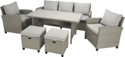 KONIFERA Gartenlounge-Set Amsterdam XL | Grau