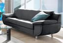 TRENDMANUFAKTUR 3-Sitzer Rondo | Schwarz
