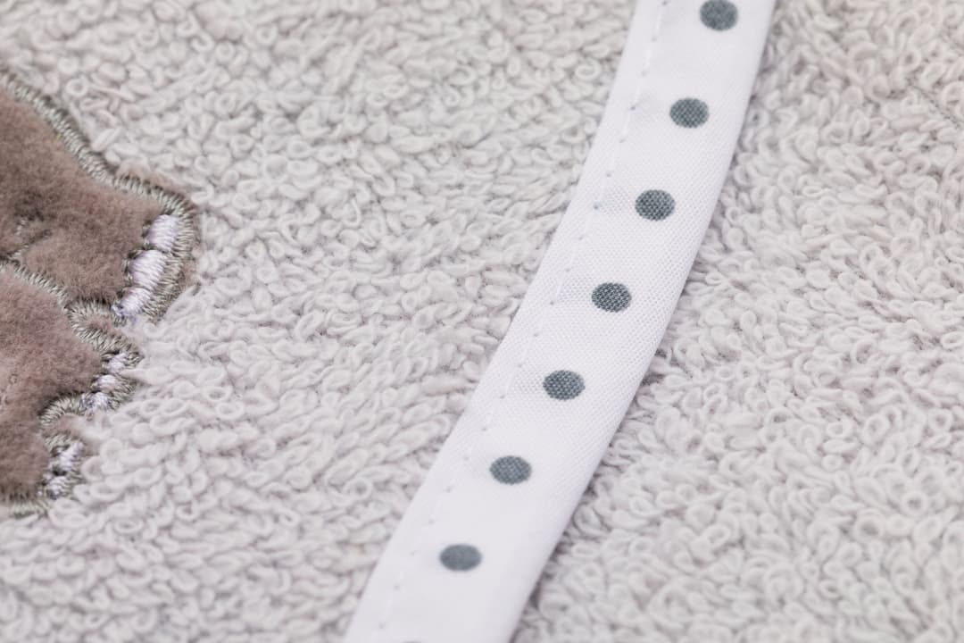 Fillikid Kapuzenhandtuch mit Tiermotiv | Grau