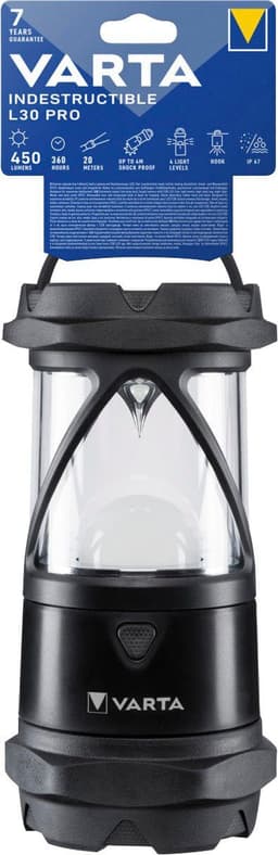VARTA Laterne Indestructible L30 Pro COB LED | Schwarz