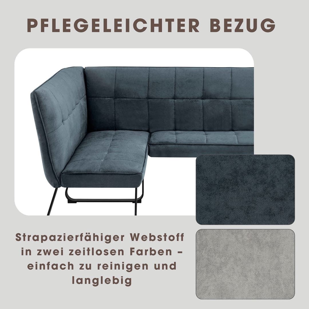byLIVING Eckbank Talea Küchenbank | Grau