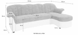 DOMO collection Ecksofa Flores Schlafsofa | Braun