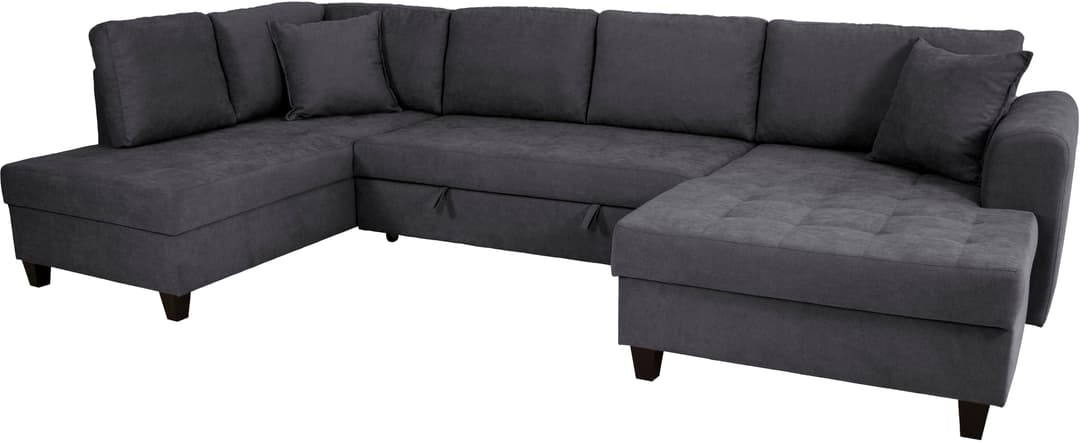 Trends by HG Wohnlandschaft Moritz U-Form | Grau