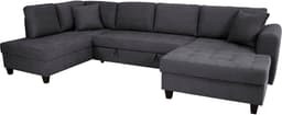 Trends by HG Wohnlandschaft Moritz U-Form | Grau