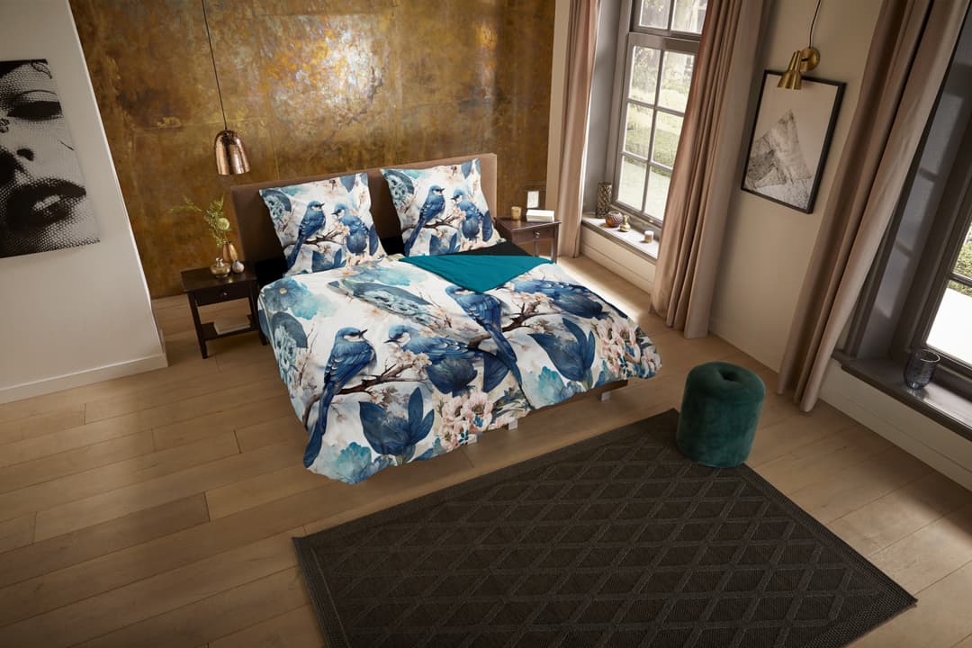 PURE luxury collection Wendebettwäsche Zari | Blau