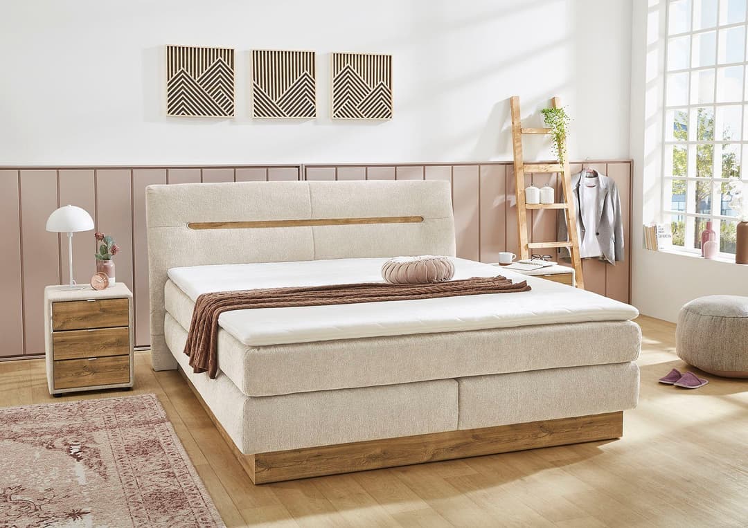 Jockenhöfer Gruppe Boxspringbett Nika 180x200cm | Beige