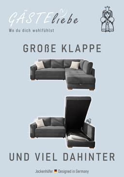 Jockenhöfer Gruppe Ecksofa Sunset L-Form | Braun