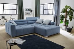 Jockenhöfer Gruppe Ecksofa Salerno | Blau
