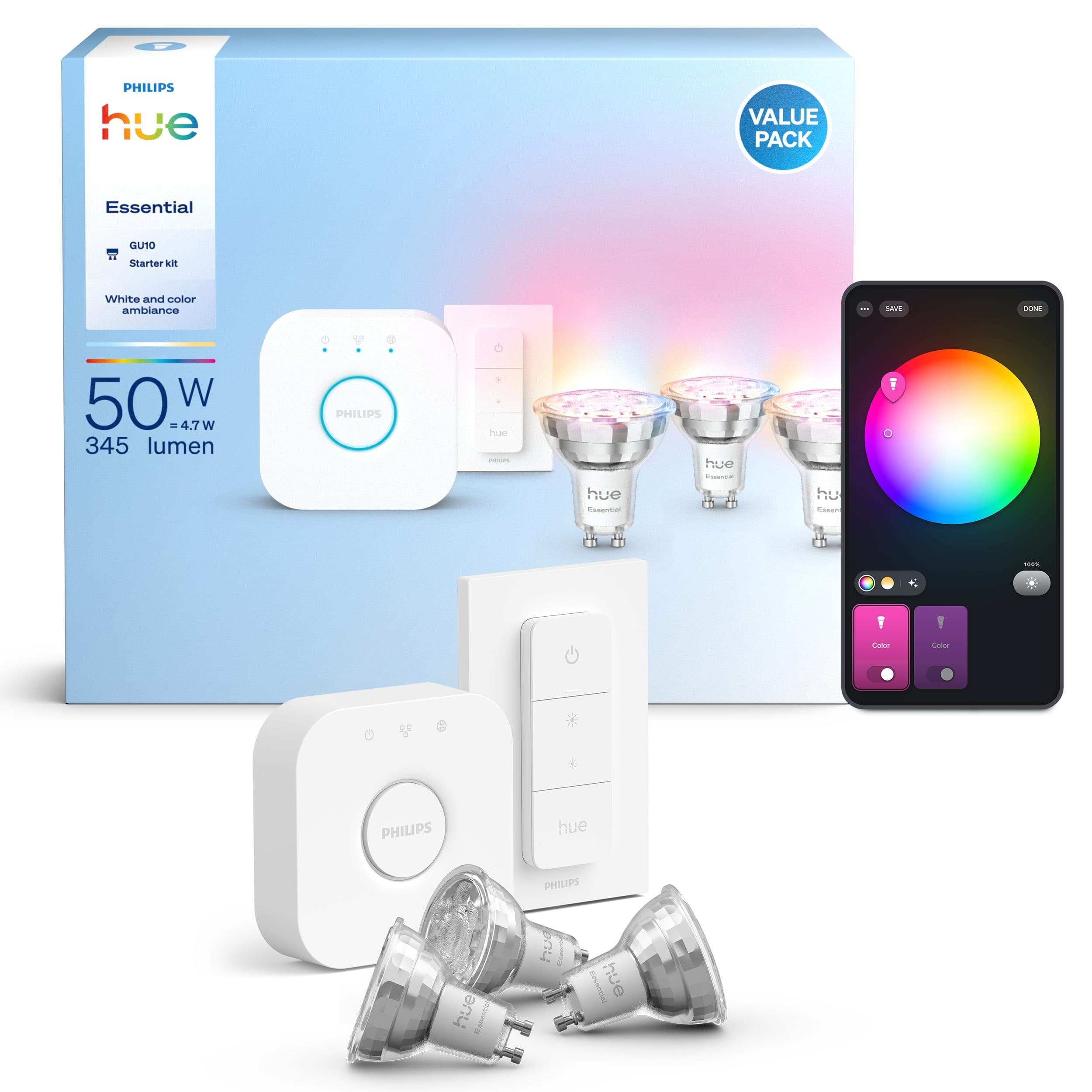 Philips Hue Essential Starter Kit | Weiß