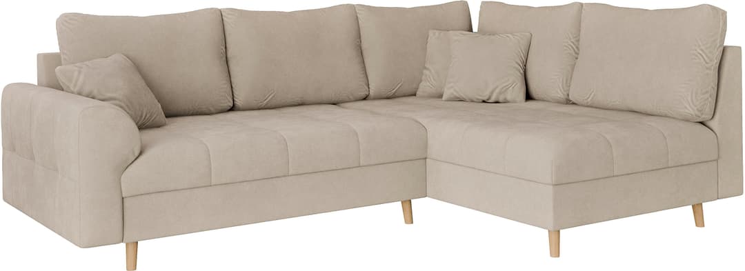 Home affaire Ecksofa CHARRE L-Form mit Ottomane | Beige