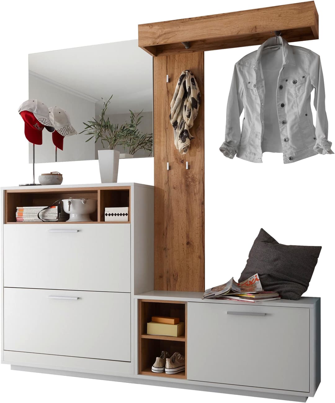 HBZ Kompaktgarderobe Milano | Weiß
