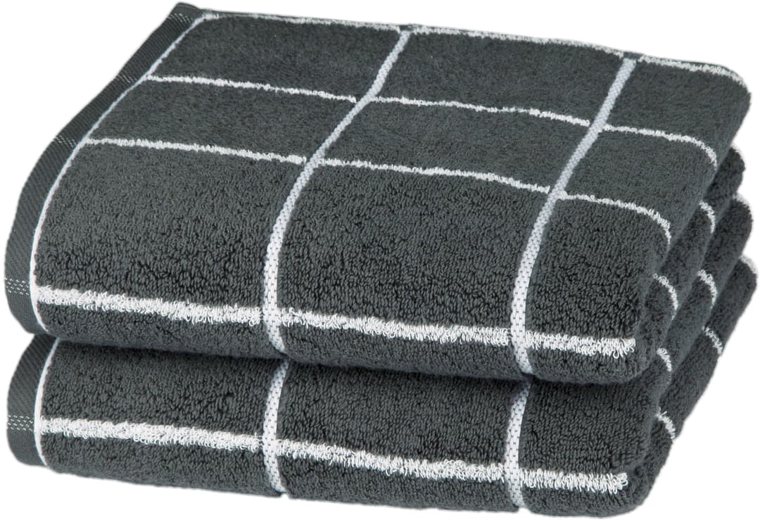 ROSS Handtücher Cashmere Überkaro | Grau