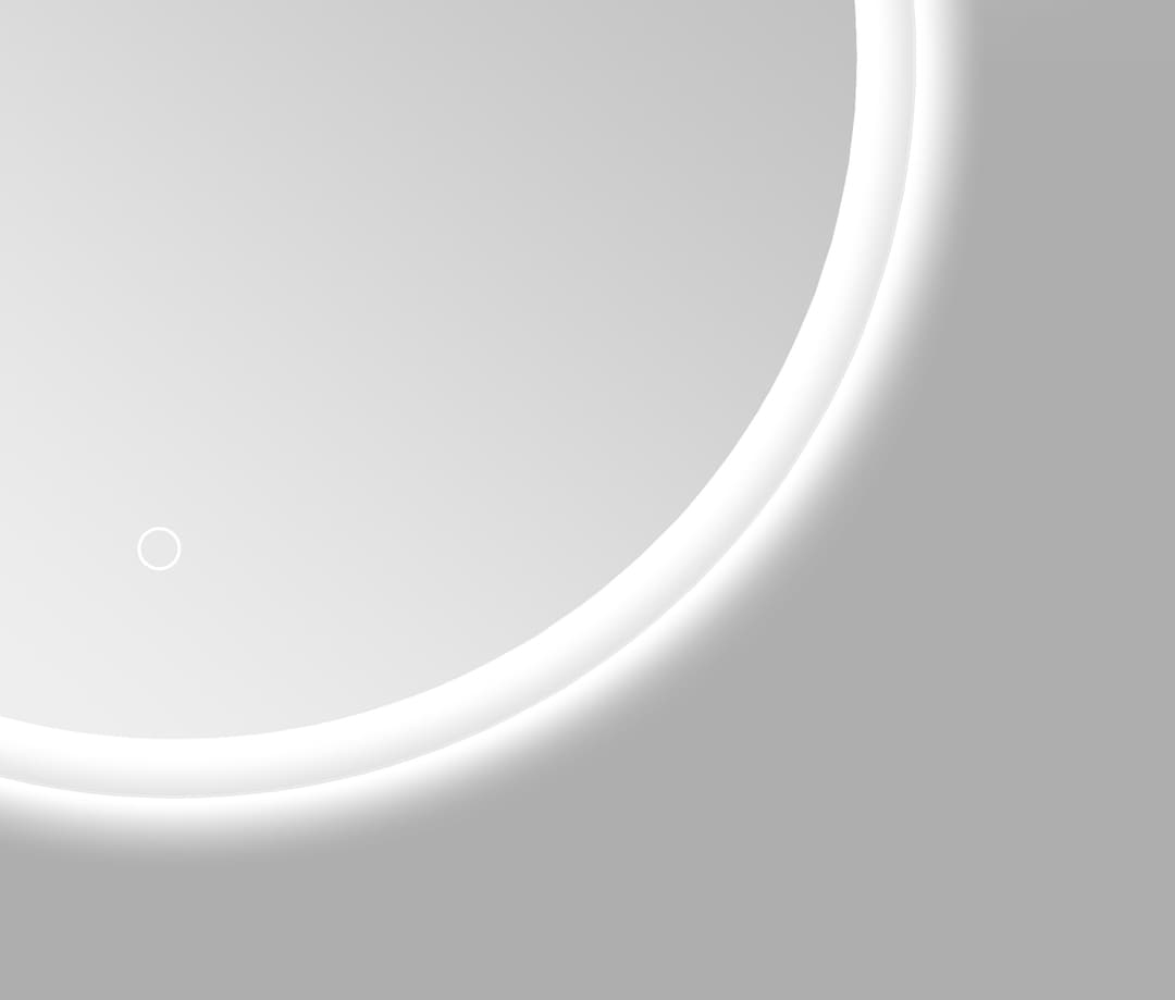 welltime LED-Lichtspiegel Aura | Silber