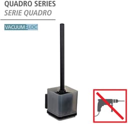 Wenko WC-Garnitur Vacuum-Loc Modell Quadro | Schwarz